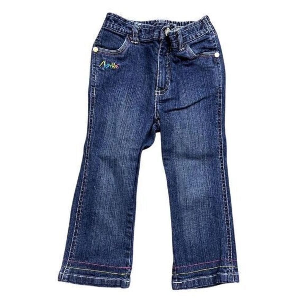 Coogi Toddler Girls Blue Jeans Size 2T Elastic Waist Casual Denim